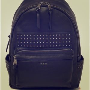 John Varvatos Collection Studded Leather Backpack